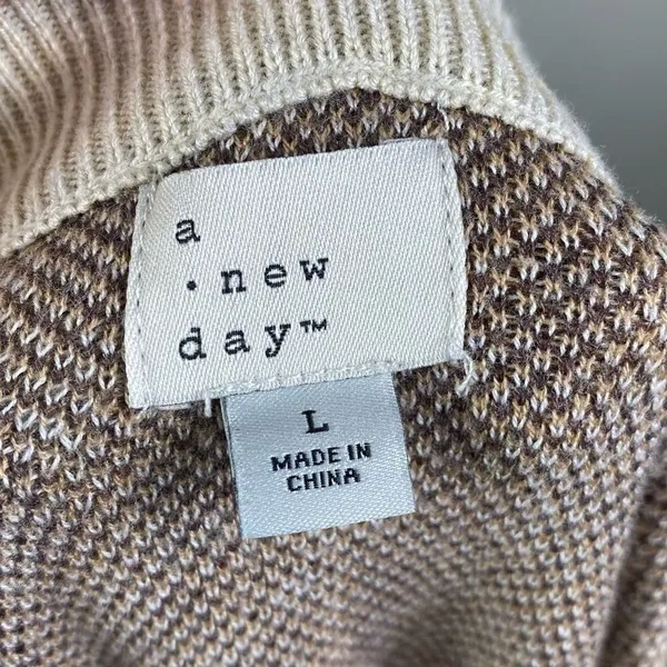 A New Day Cream & Brown Leopard Print Sweater - Image 4