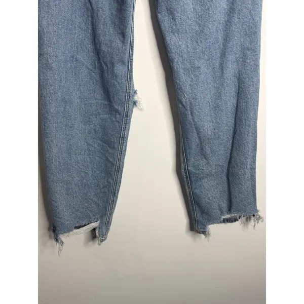 American Eagle Stretch Highest Rise Ripped Baggy Straight 10R‎ Streetwear - Image 8