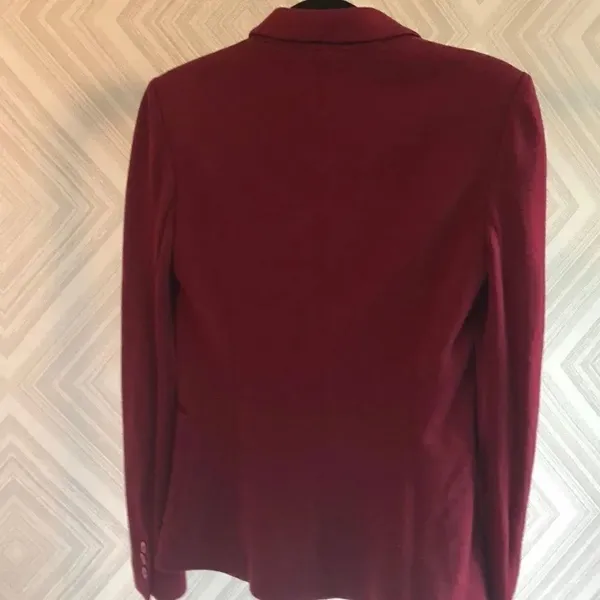 Iisli Maroon Wool One Button Blazer - Image 7