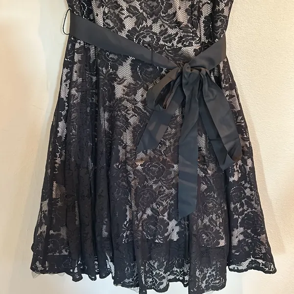 dj jaz dress 4 black lace sleeveless evening cocktail size 12. - Image 4