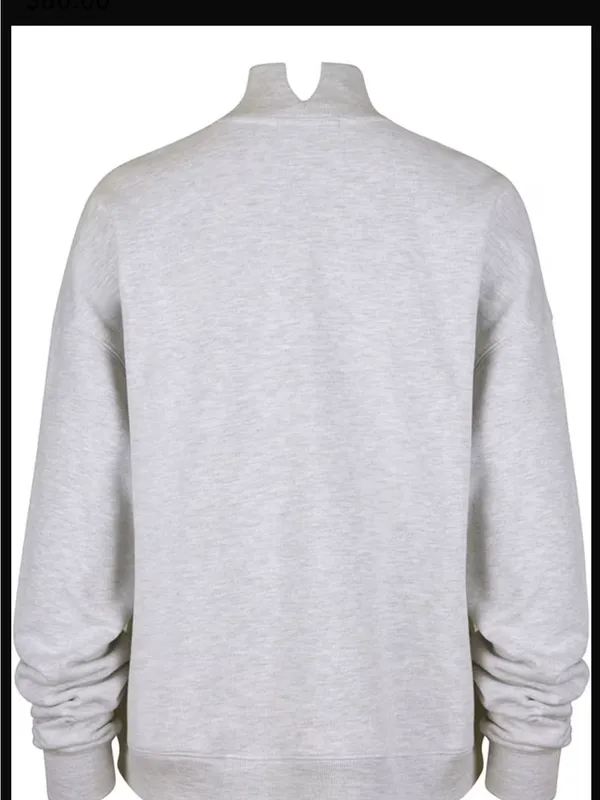 47 Brand Broncos Logo High-Neck Women’s Sweatshirt - Light Gray - Image 2