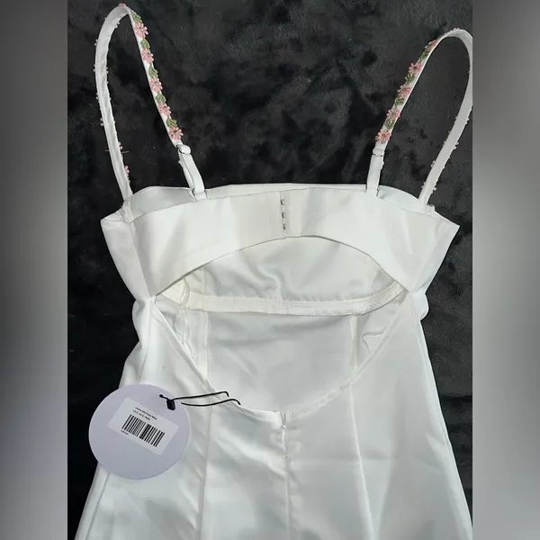 Princess Polly Lorene Mini Dress in White Size 2 New with tag - Image 11