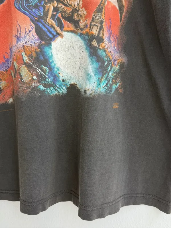 Vintage Meatloaf Bat Out of Hell World Tour Men's Graphic T-Shirt 90s - Image 6