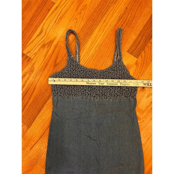 Upfront Dress Size Medium Vintage Denim Sleeveless Mini Y2k‎ Aesthetic Street - Image 9
