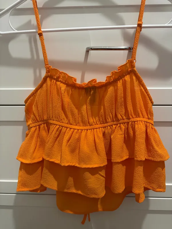 Wild Fable Target Orange Ruffle Tank Top - Image 3