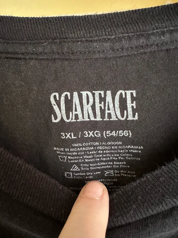Scarface T Shirt Black Size 3X - Image 3