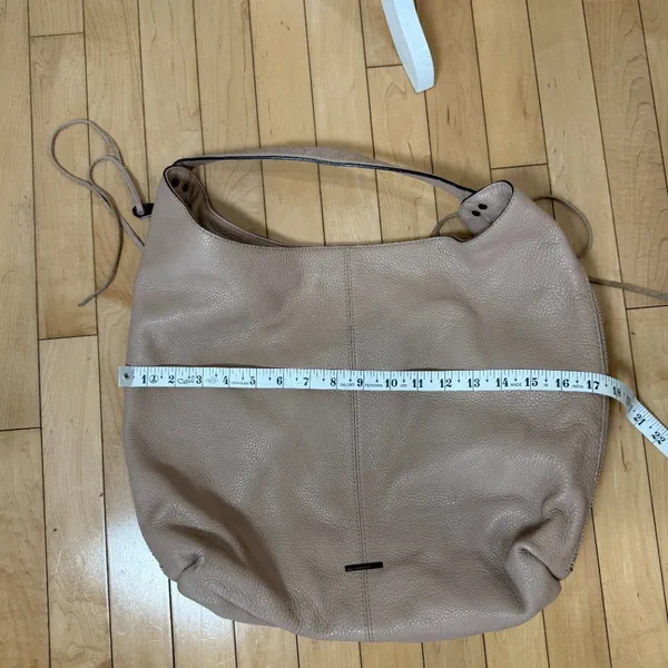 REBECCA MINKOFF Leather Hobo Slouch Neutral Blush Beige Large Bag Purse - Image 8
