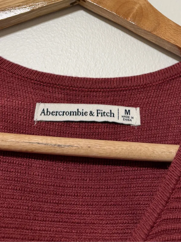 Abercrombie & Fitch Elevated Scuba Knit Ribbed Mini Bodycon Dress Size Medium - Image 4