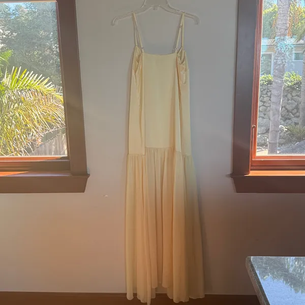 Show Me Your Mumu Dalia Maxi Dress in Pale Yellow Size Small NO SCARF - Image 7