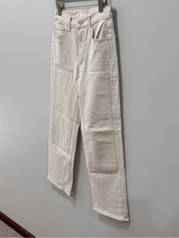 MOTHER Sz 28 The Bees Knees Rambler Zip Ankle Jeans Carpenter Style - Image 2