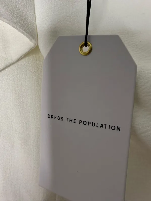 Dress the Population Tiffany One Shoulder Jumpsuit White XXL NWT - Image 3