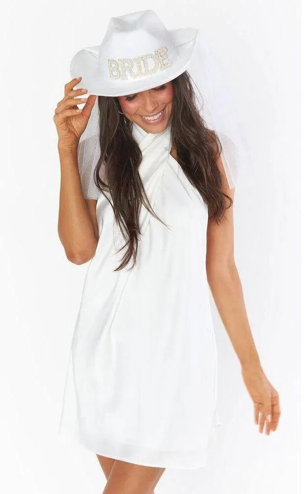 Show Me Your Mumu Jasmine Mini Bridal Dress in Ivory Luxe Satin S - Image 5