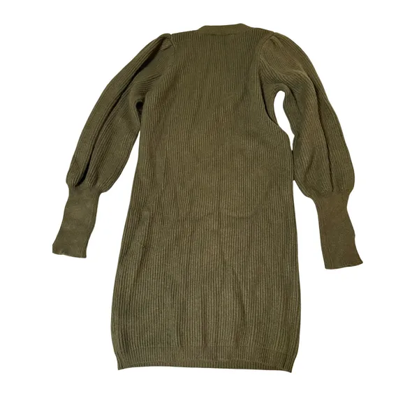 Lulus Size Small Loving You Fondly Olive Green Ribbed Knit Sweater Dress FLAW - Image 9