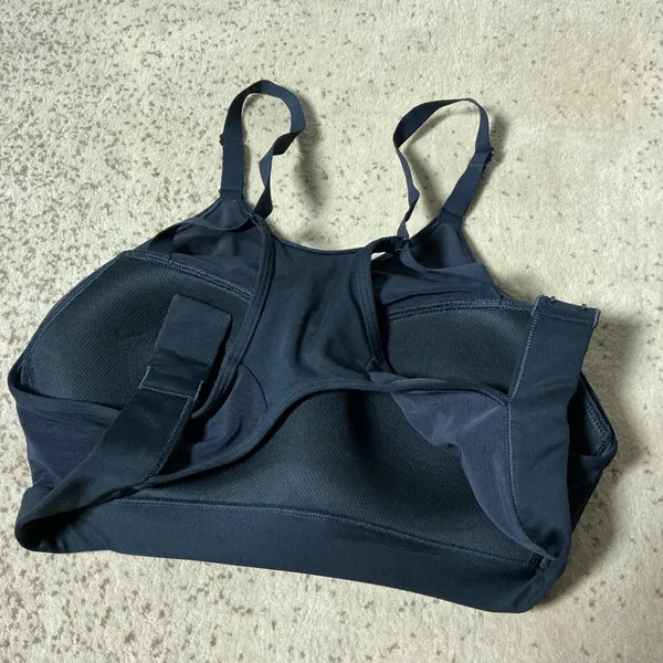 Gymshark High Support Mesh Sports Bra Womens M Black Adjustable‎ Straps Hook - Image 5
