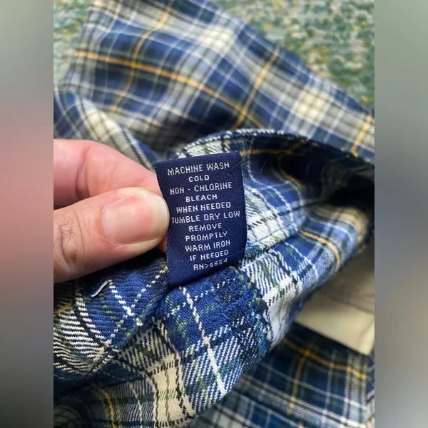 Vintage Y2K Abercrombie & Fitch navy plaid school girl mini pencil skirt, size 4 - Image 7