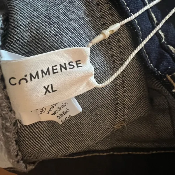 Commense Wide Leg Jeans Pants Vintage Style Denim Navy Blue Dark Wash NEW NWT XL - Image 3