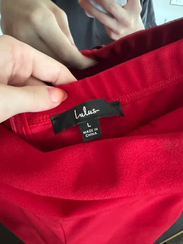 Red Lulus Strapless Jumpsuit - Image 4