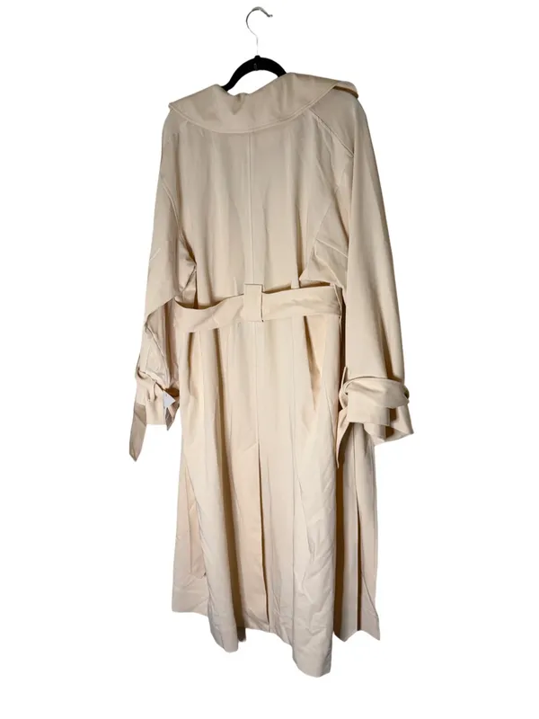 Topshop NWT Cream Trench Coat Belted Long Sleeve Jacket Size 4 - Image 6