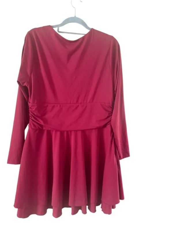 Women's OySRed Long Sleeve Dress XL - Image 3