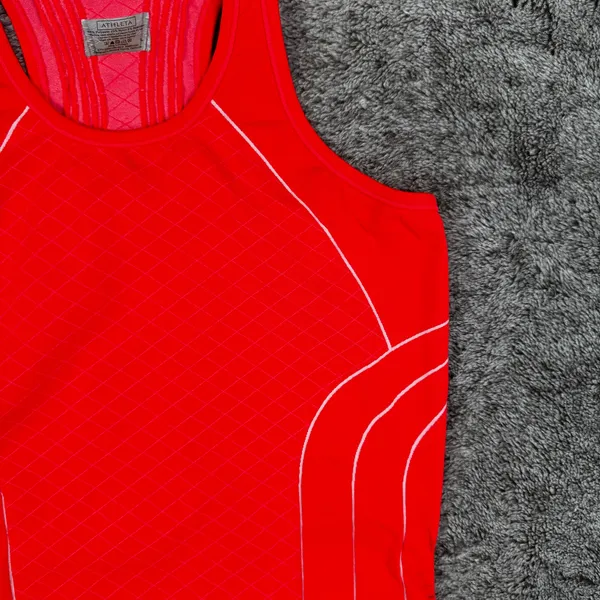 Athleta Finish Fast Line Tank Women's Large Orange - Image 2