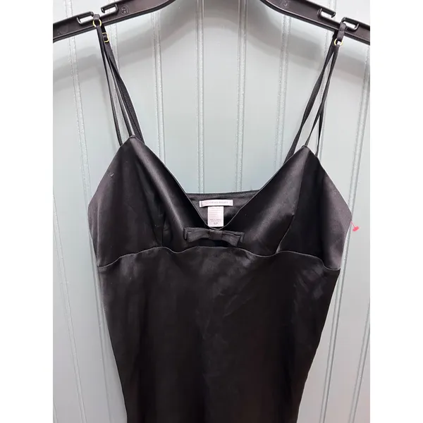 Victoria's Secret Black Satin Bow Accent Mini Slip Dress Small VTG Y2K - Image 4