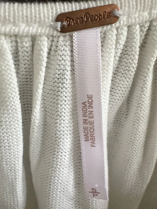 Like New Free People Prairie Days Embroidered Place Trim Top White Black Small - Image 8