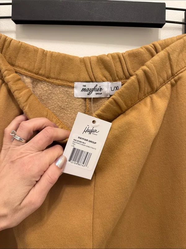 The Mayfair Group X Radhi Tan Sweatpants NWT - Image 3