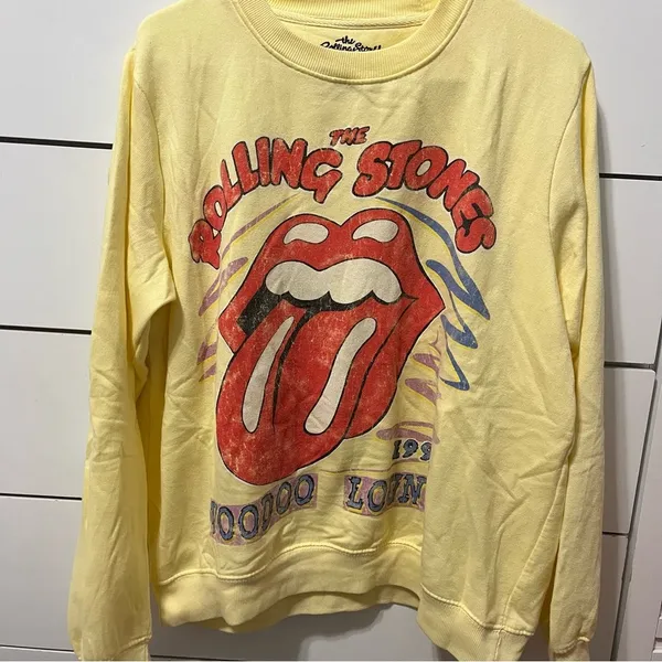 The Rolling Stones Yellow Crewneck Sweatshirt - Image 2