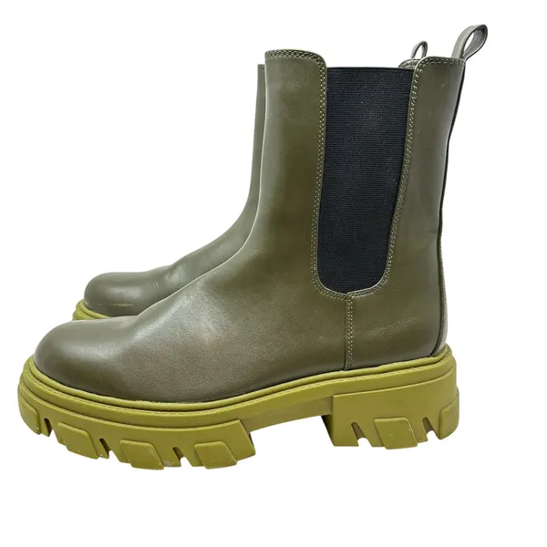 Oak + Fort Chunky Sole Chelsea Boots Military Olive Green‎ Size US 10 - Image 11