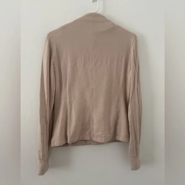 Max Mara Leisure Moto Zip Up Jacket Beige Athleisure NO SIZE TAG - Image 3
