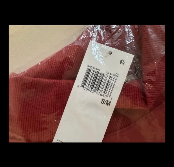 Parke Crimson Varsity Mockneck Fleece Sweatshirt Pullover NWT Sold Out Oversized Red - Image 5