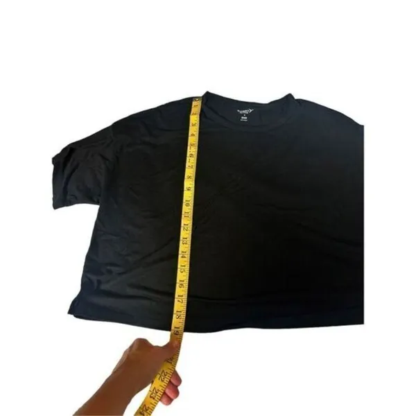 Old Navy Active Womens Black Medium T-Shirt Short Sleeve Stretch - Image 3