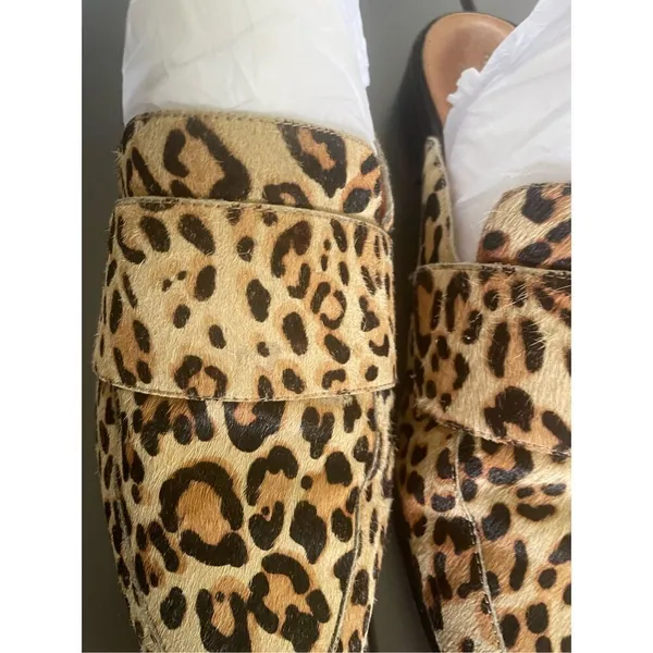 Halogen Violet Leopard Calf Hair Mules Size 8.5M - Image 15