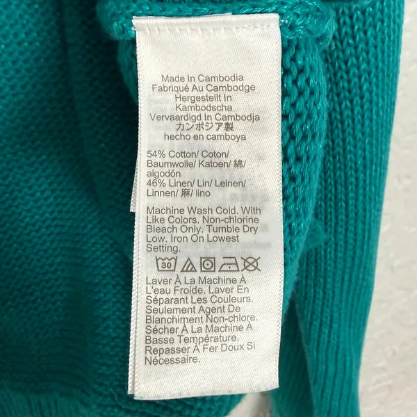 J.Crew Relaxed Cotton Linen Blend Beach Sweater Size Medium - Image 4