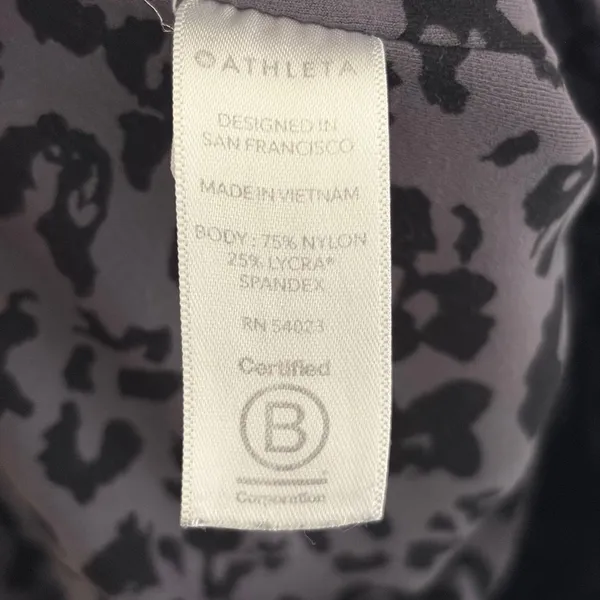 Athleta Elation Ultra High Rise XXS Grey Black Leopard Animal Print Legging - Image 10