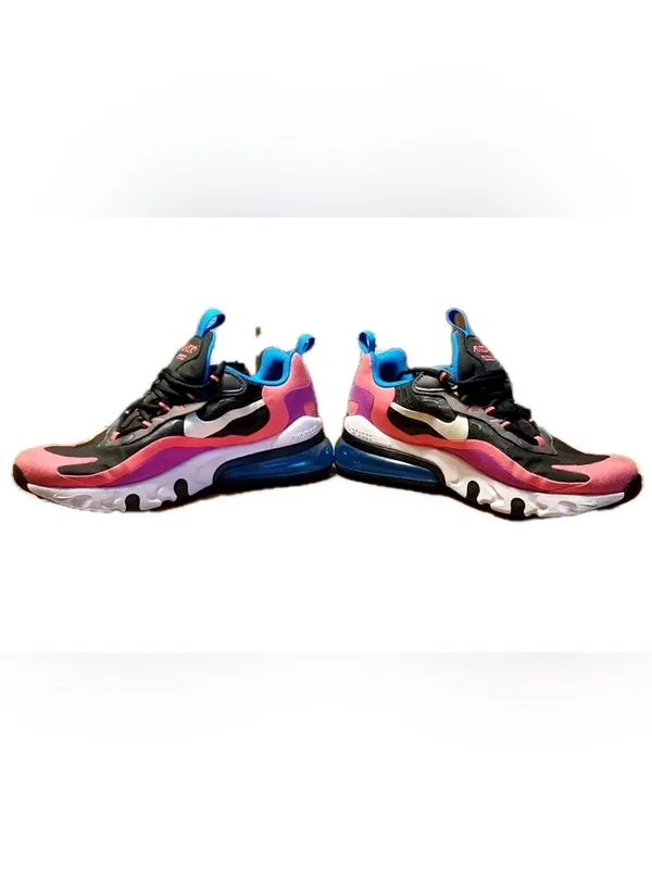 Nike Air Max 270 React GS Hyper Pink 7Y/8.5W Athletic Running Walking Sneakers - Image 5