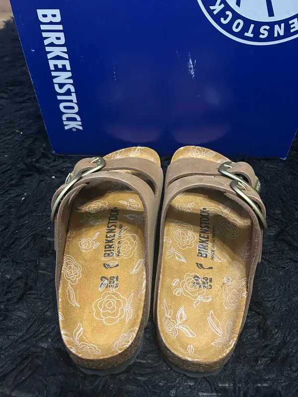 BIRKENSTOCK Arizona big buckle mink leather sandals slippers shoes women’s eur 39 new - Image 3