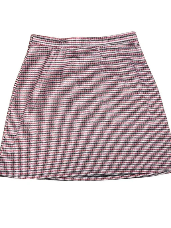 Le Lis Red Black Houndstooth A-Line Stretch Pull On Skirt Women's XXL - Image 2