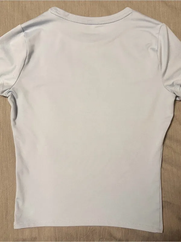 Hollister Baby Tee, Light Blue Short Sleeve T-shirt, Small - Image 7