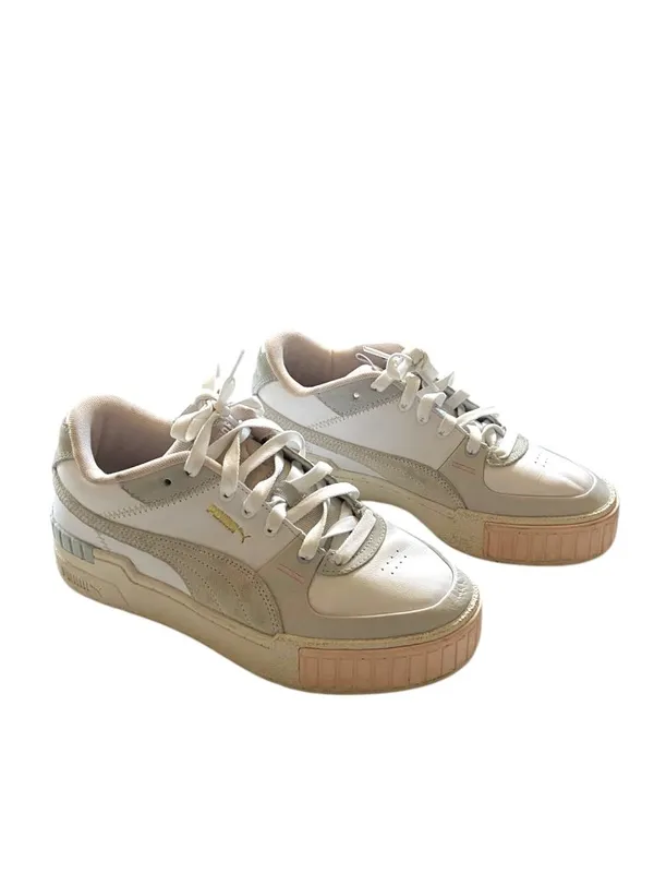Puma Cali Sport Mix Platform Sneakers Gray Size 8.5 Spring Beach Neutral Coastal - Image 3