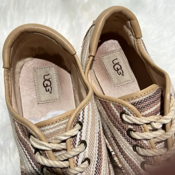 UGG Australia Eyan Canvas Sneakers Rose 9.5.‎ B71 - Image 7