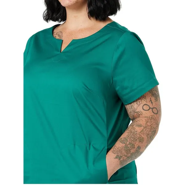 Amazon Essentials Scrub Top Classic Fit Split Neck Crew Women's 2X Green NWT - Image 2