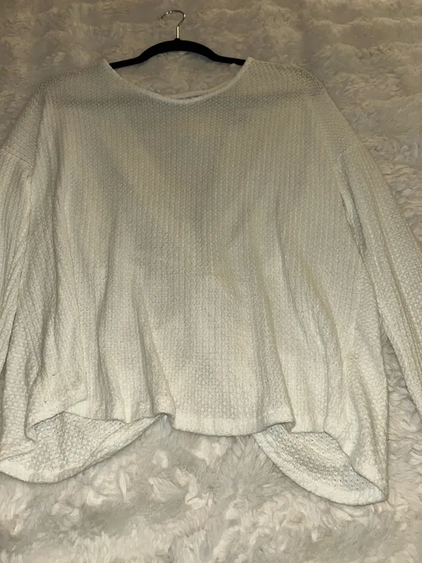 Material Girl Twist Knot White Sweater - Image 11