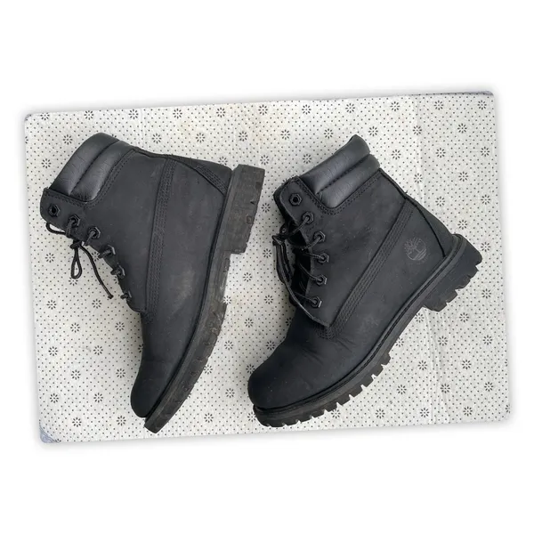 Timberland Ortholite Leather Waterproof Boots‎ Black 7.5M Womens A3340 - Image 7