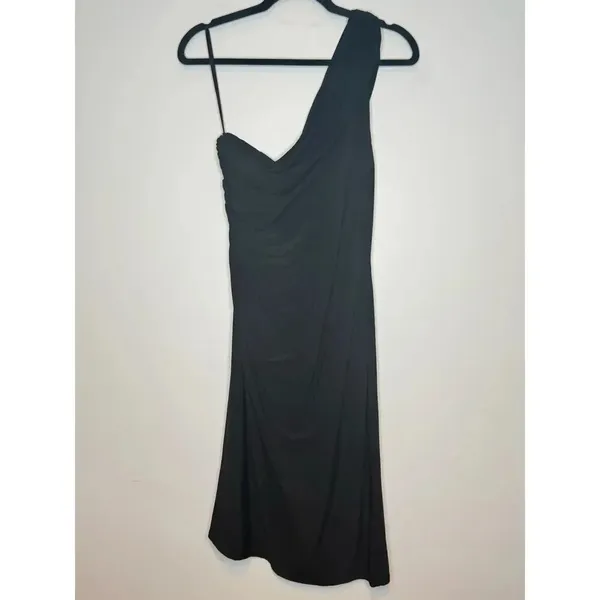 Lauren Ralph Lauren‎ One Shoulder Little Black Dress Semi Formal SIZE 16 - Image 2