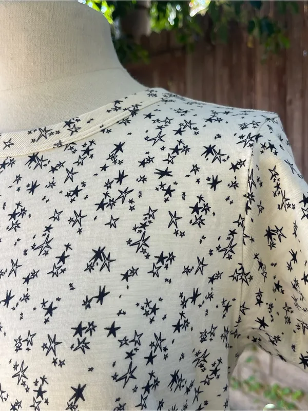 Rag & Bone All Over Stars T-shirt streetwear casual celestial essential M - Image 4
