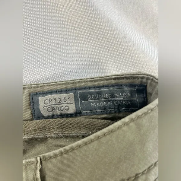 Miss Me • Olive Green Cargo Jeans Bead Embellished Cross Accent Size 26 - Image 10