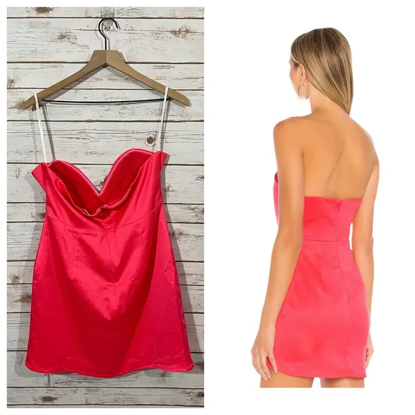 NWT Superdown Lilianah Sweetheart Mini Dress - Pink - XL - Image 5