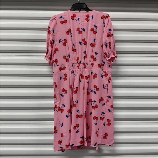 Kate Spade Womens Dress Size 14 Pink Cherry Print Coquette Cottagecore Office - Image 4