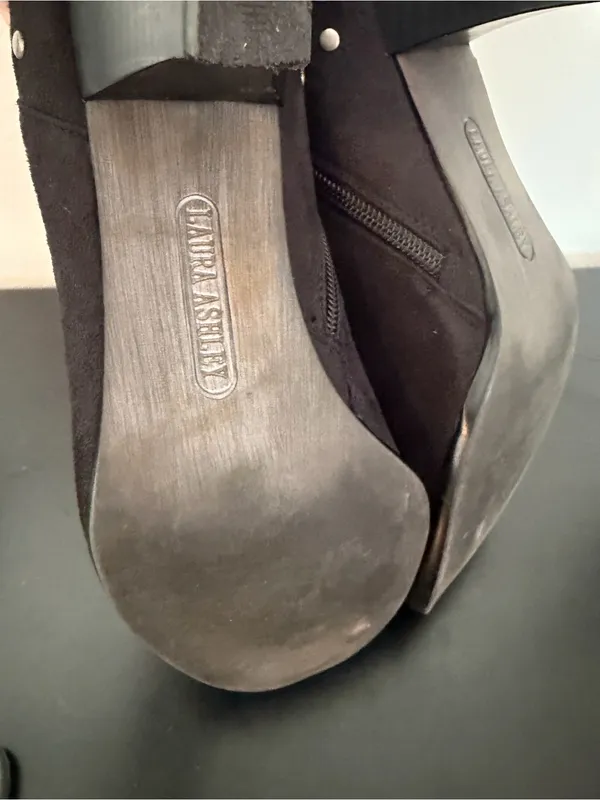 Laura Ashley Faux Suede Ankle Boots with Silver Studs Lafindon 9 Whimsigoth - Image 10
